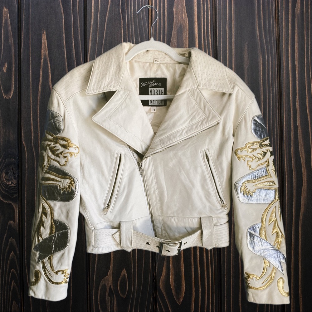 Vintage Michael Hoban North Beach Leather Jacket size 7/8